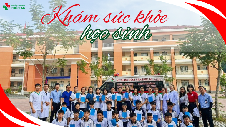 PKĐK HƯỞNG PHÚC KHÁM SỨC KHỎE ĐỊNH KỲ CHO 2.000 HỌC SINH TRƯỜNG THCS PHÚ HÒA
