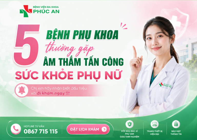 5 BỆNH PHỤ KHOA THƯỜNG GẶP ÂM THẦM TẤN CÔNG SỨC KHỎE PHỤ NỮ