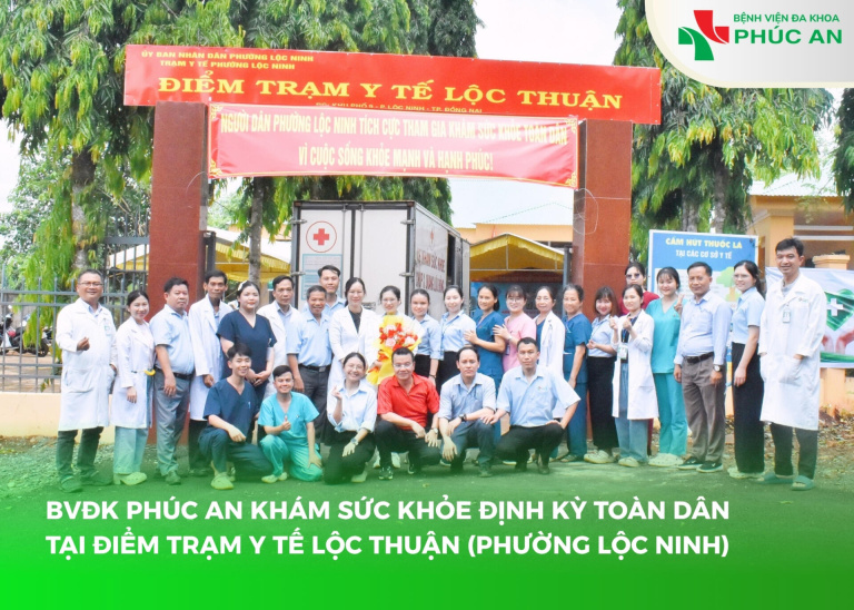 BVĐK PHÚC AN ĐỒNG HÀNH CÙNG SỞ Y TẾ TP.ĐỒNG NAI THỰC HIỆN CHƯƠNG TRÌNH KHÁM SỨC KHỎE ĐỊNH KỲ TOÀN DÂN TẠI ĐIỂM TRẠM Y TẾ LỘC THUẬN (PHƯỜNG LỘC NINH)
