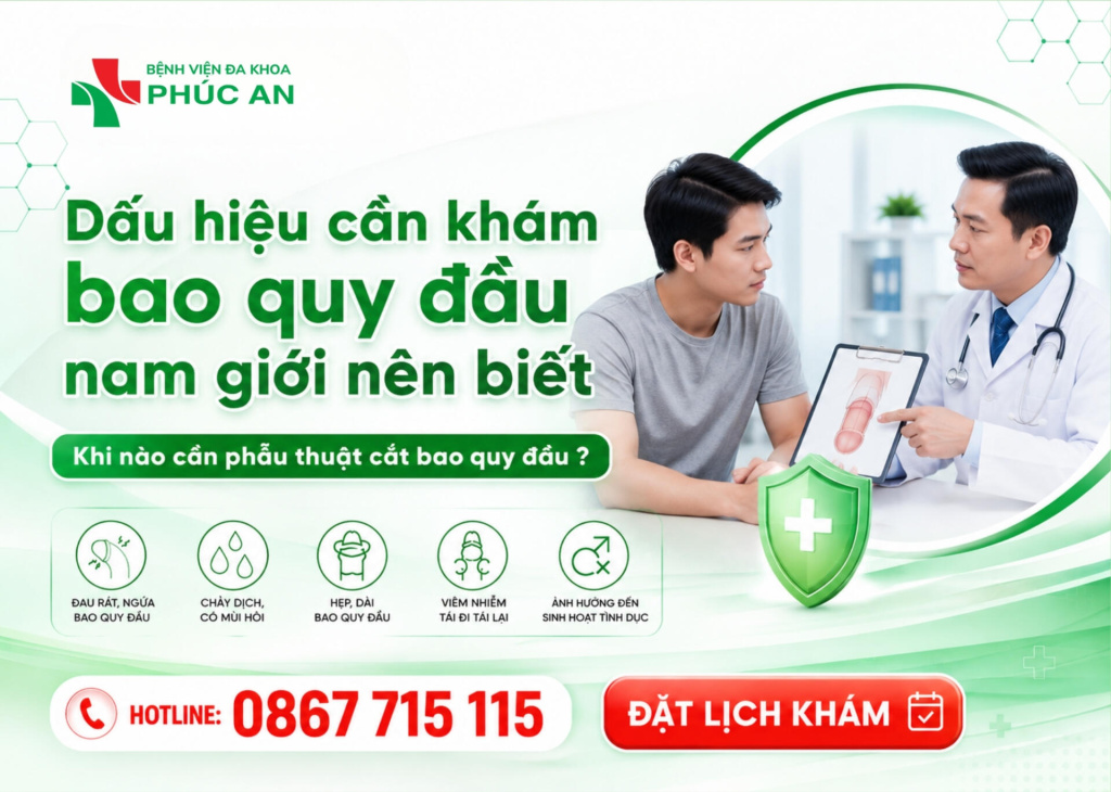 DẤU HIỆU CẦN KHÁM BAO QUY ĐẦU NAM GIỚI NÊN BIẾT