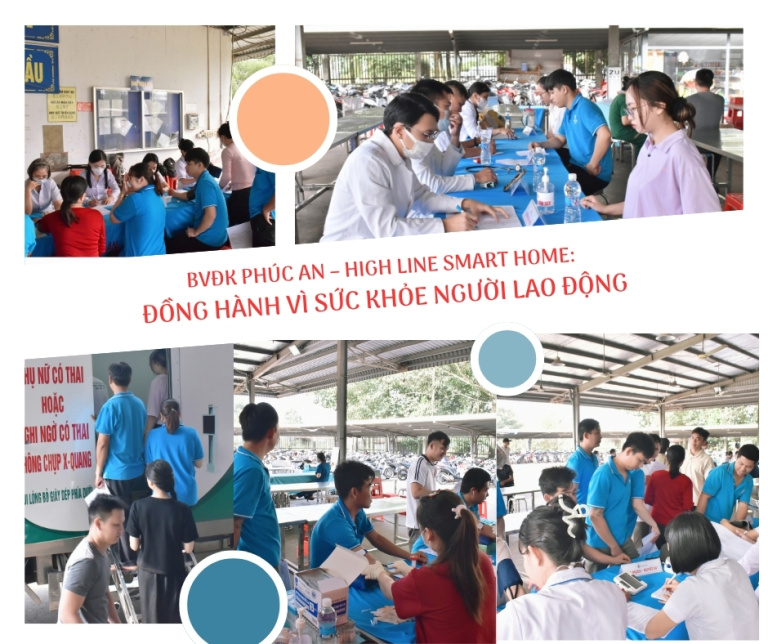 BVĐK PHÚC AN ĐỒNG HÀNH CÙNG HIGH LINE SMART HOME VIETNAM CHĂM SÓC SỨC KHỎE NGƯỜI LAO ĐỘNG